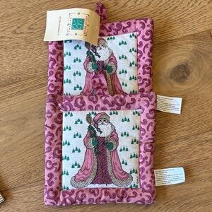 Vintage Laura Ashley santa pot holders